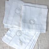 8 pure embroidered thread towels and monogrammed MR