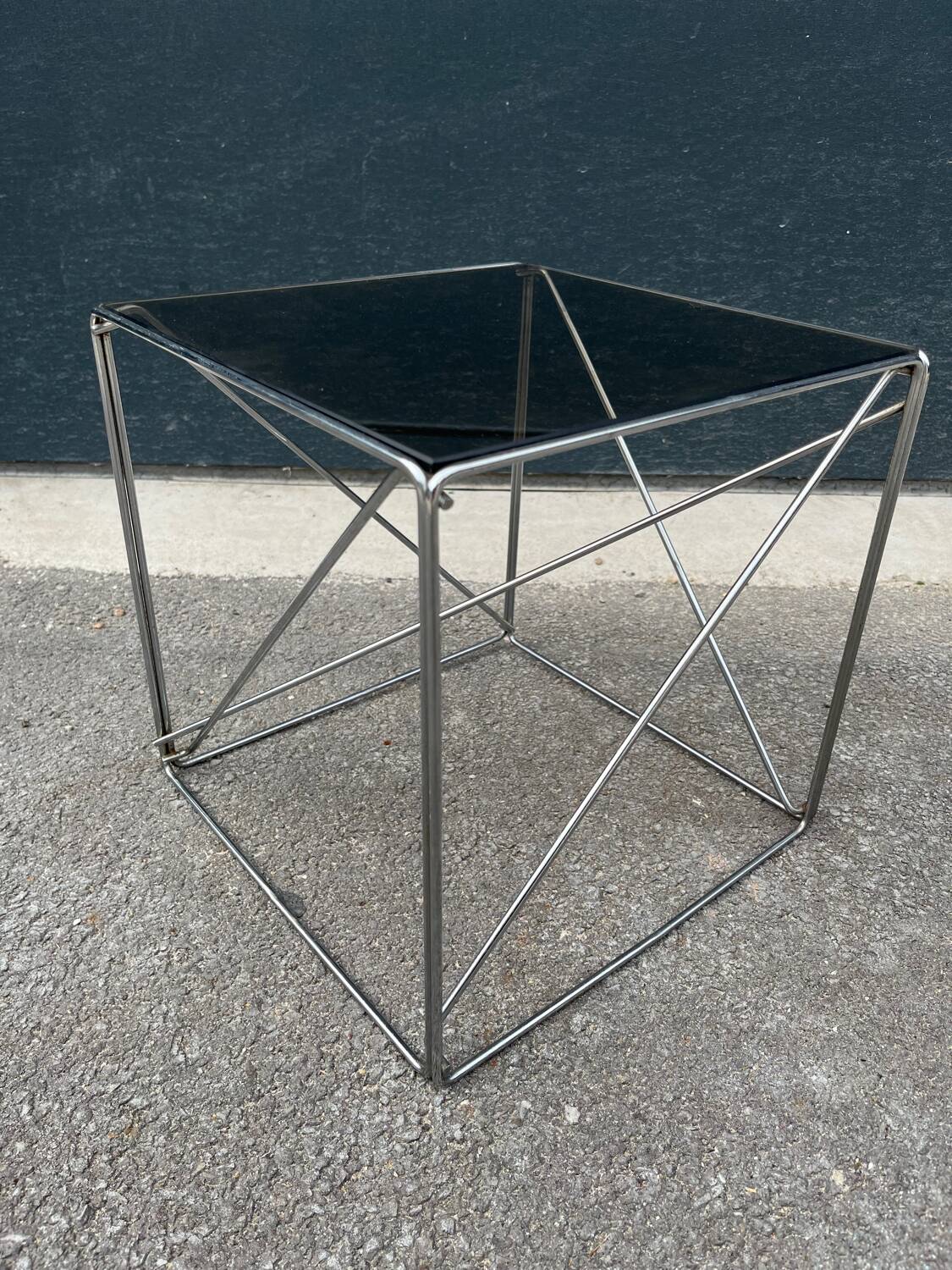 Max Sauze metal and glass cube