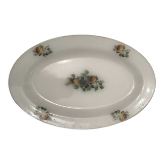 Oval plate in arcopal