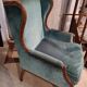 Louis XVI style eared shepherdess armchair