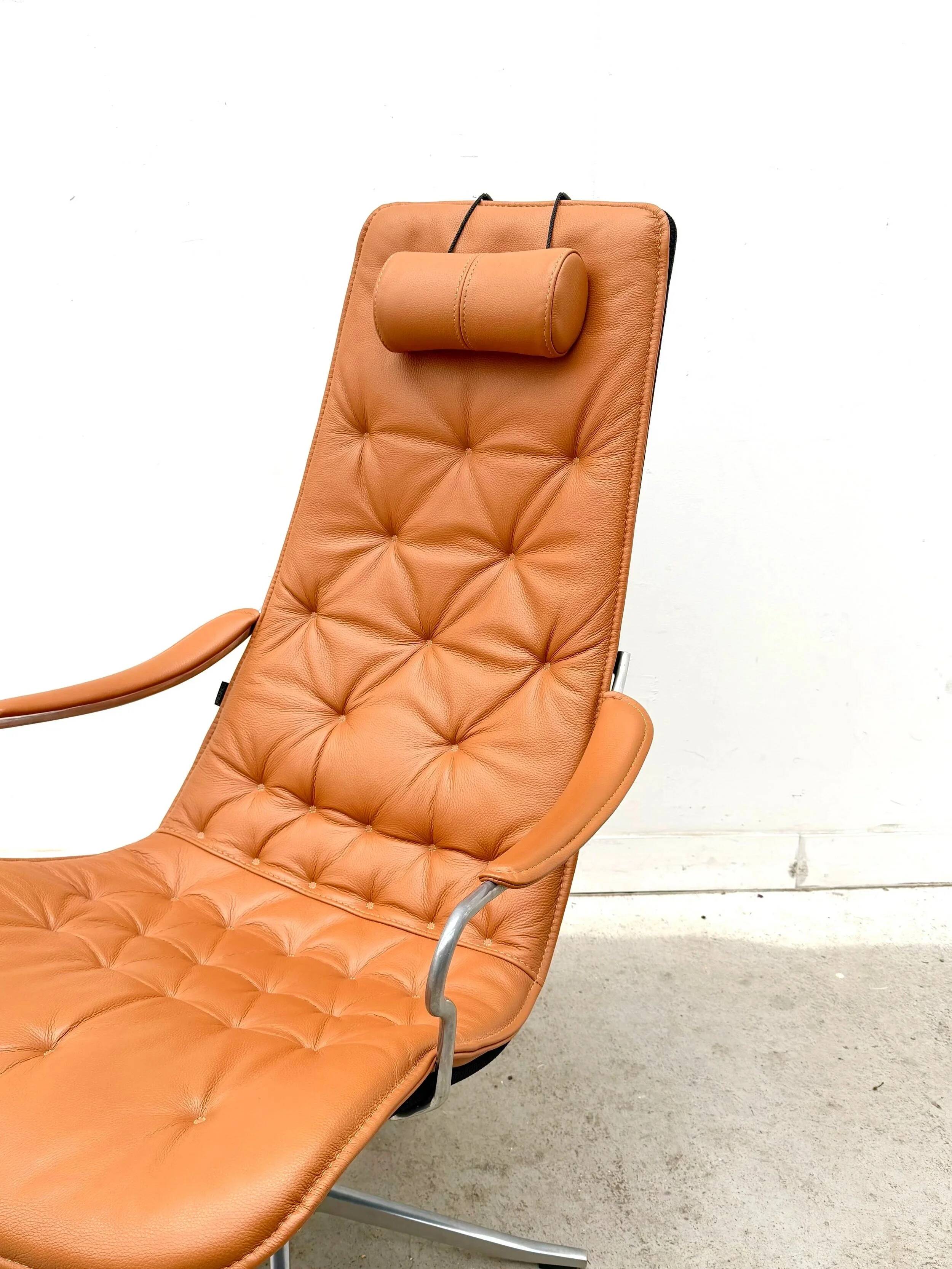 "Bravo" armchair by Jan Ekström for Conform in leather and aluminium, Sweden 2018
