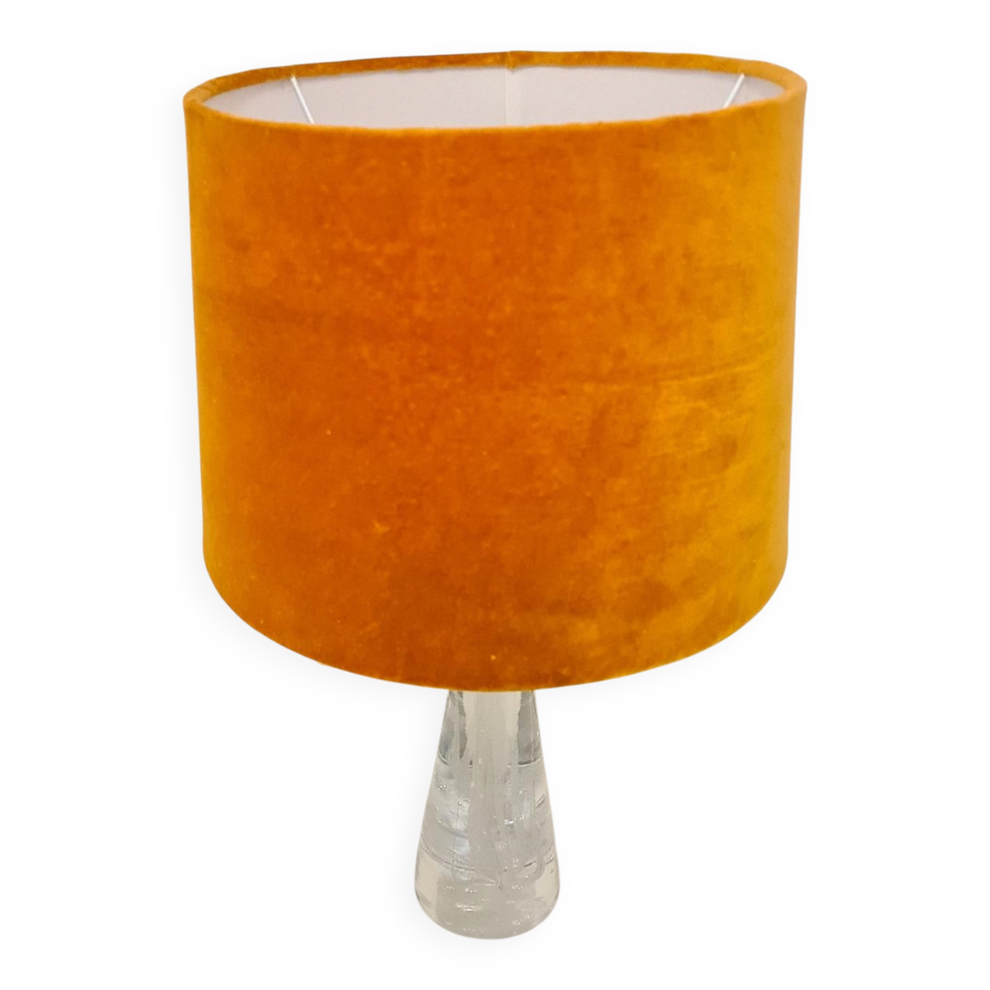 Mid-century crystal glass table lamp by Vicke Lindstrand, Kosta, Sweden.