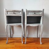 Pair of patinated bedside tables