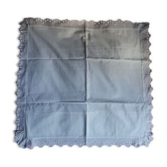Old pillowcase in white and flying cotton embroidery english
