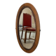 Miroir ovale bois vintage