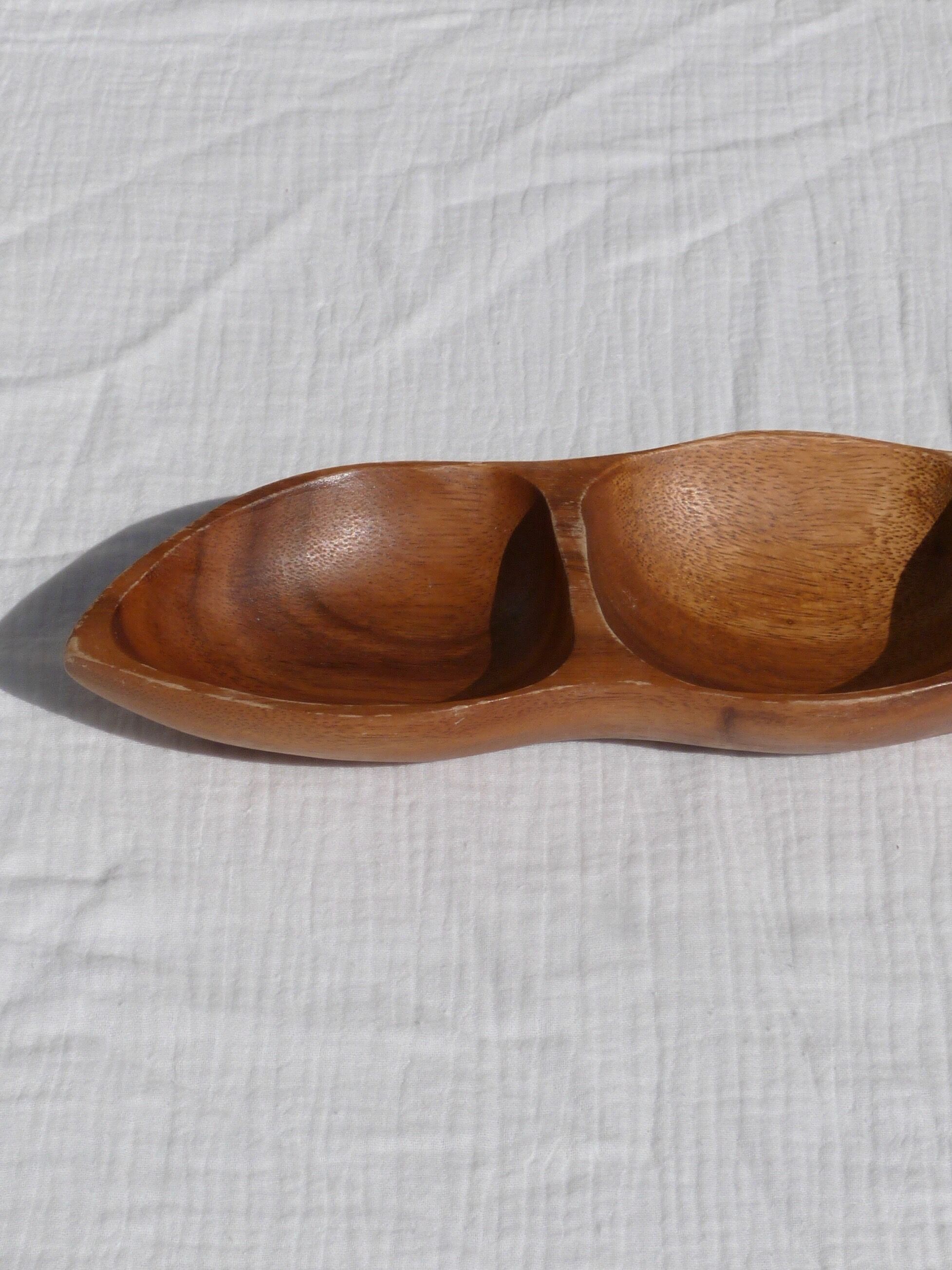 Wooden aperitif dish