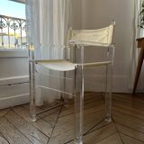 Vintage acrylic glass chair / armchair 1980s