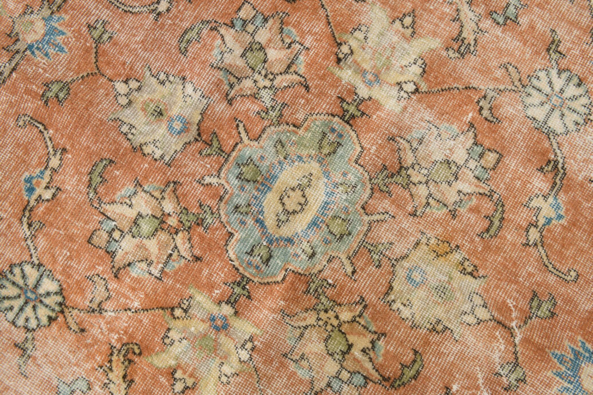 Tapis vintage turc rouge Brunt 7x10, 221x323 cm