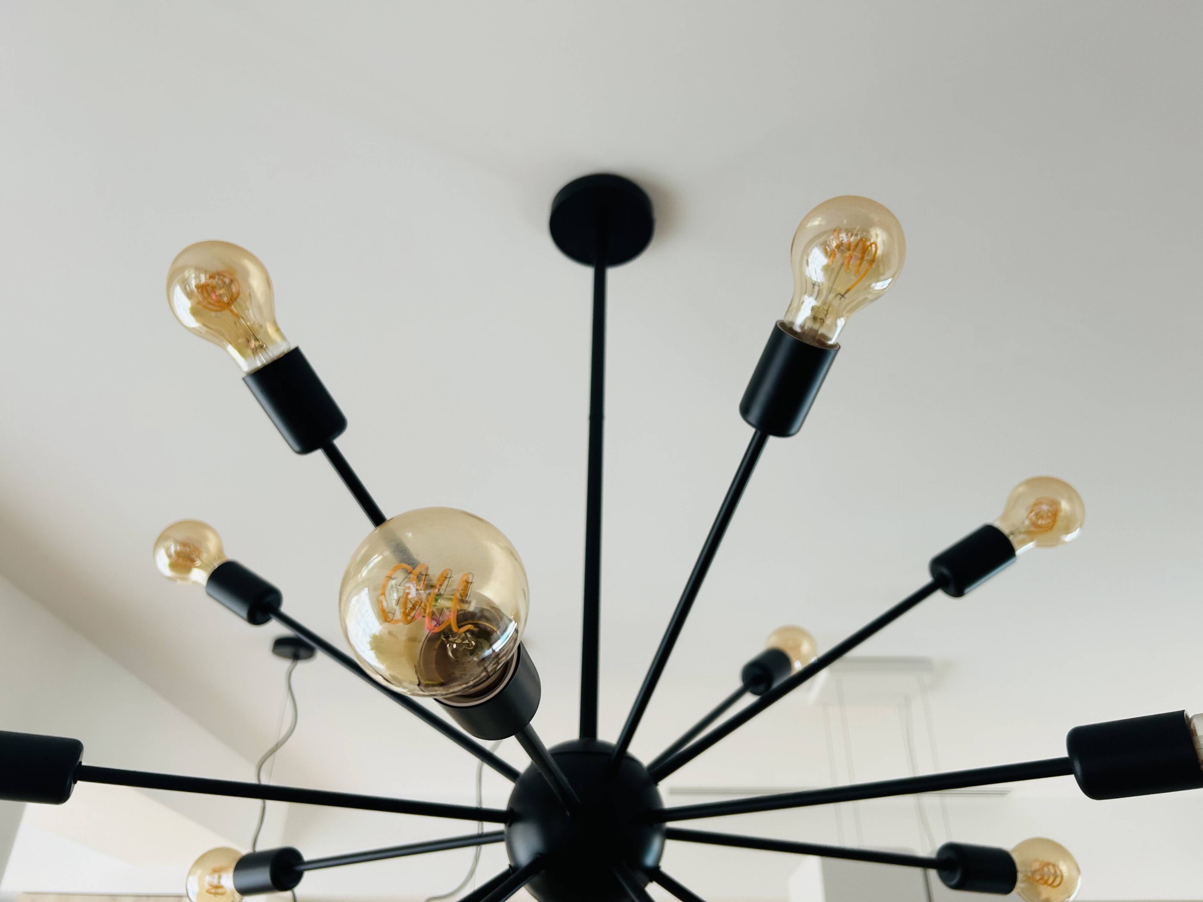 Black Lustre Vintage, 20 lights, ceiling light