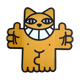 Cardboard wall cat, Thoma Vuille, 2014