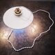 Old pendant lamp in white opaline art deco 1930 ø 25.8 cm