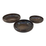 Series of three hollow plates in Jean Marais ceramic