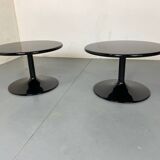 Round Black Side Coffee Table by Pierre Paulin for Artifort, 1970s