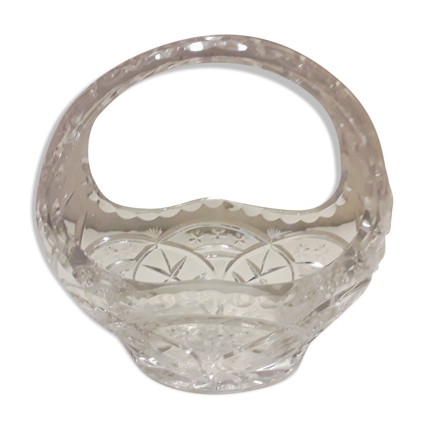 crystal basket centerpiece