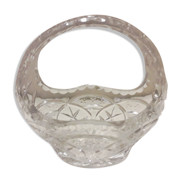 Centre de table panier en cristal