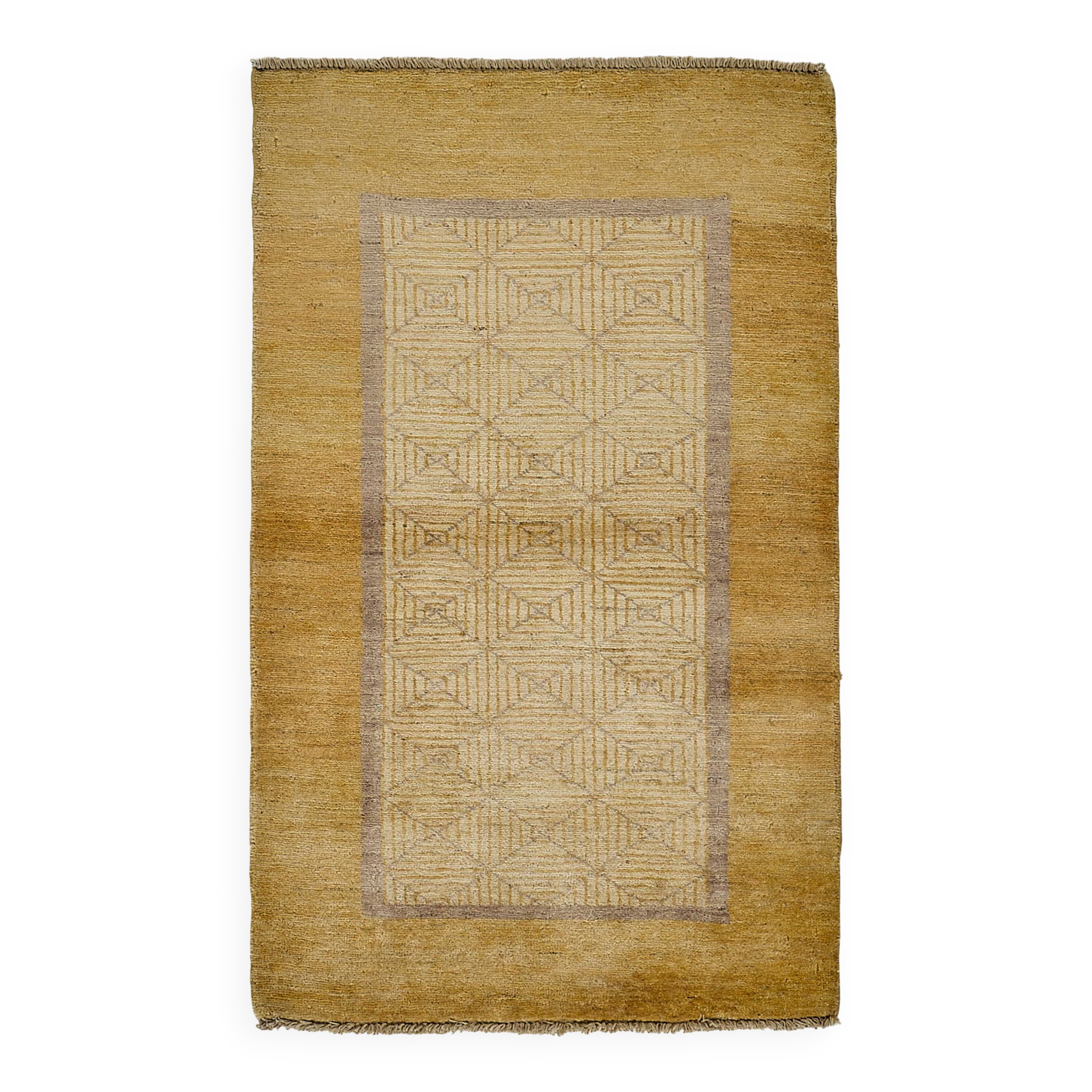 Tapis Oushak en laine noué à la main, 78 cm x 129 cm