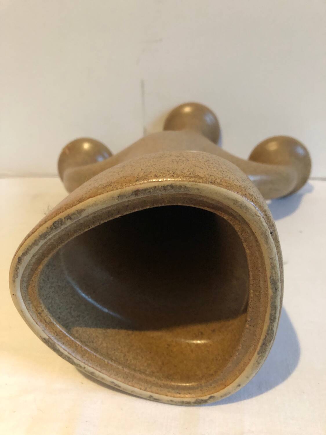 Three-armed stoneware candlestick 70