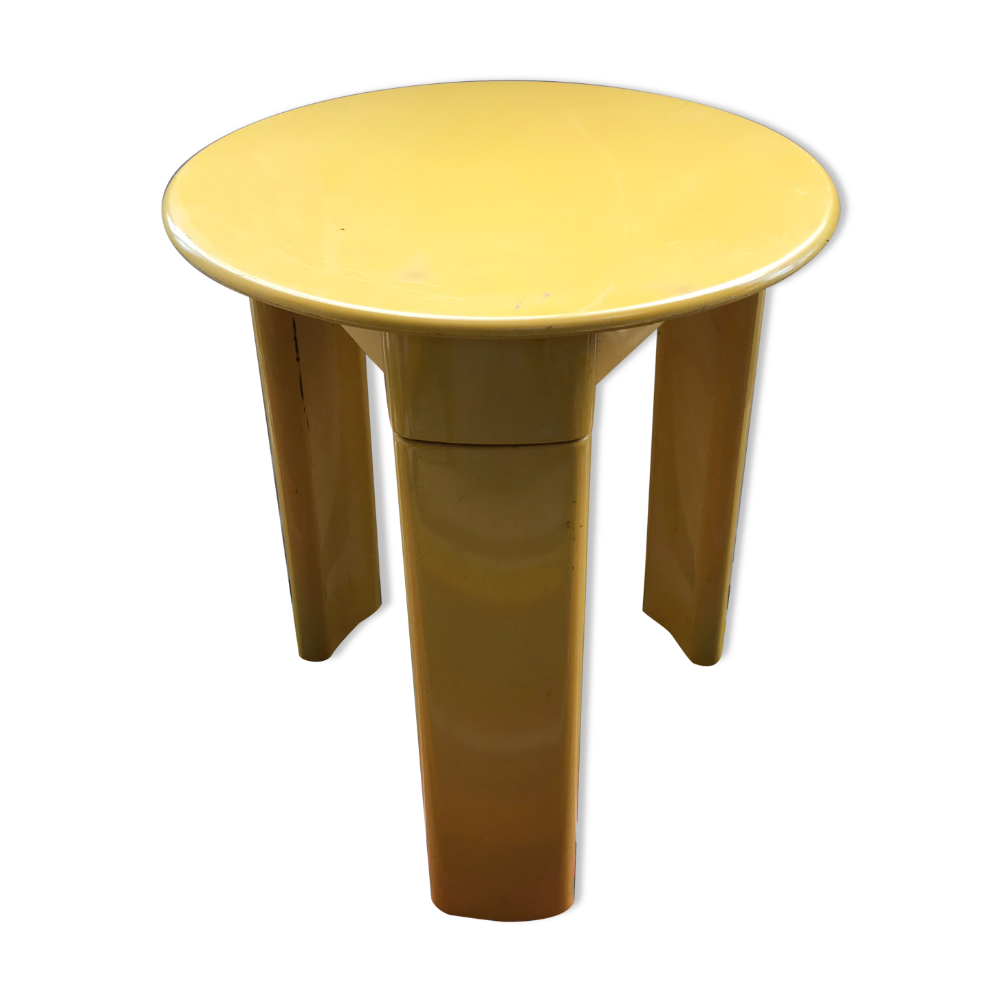 Former Gedy design Olaf von Bohr tripode yellow made in Italy vintage