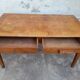 Oak desk table 1950 2 drawers -1m30