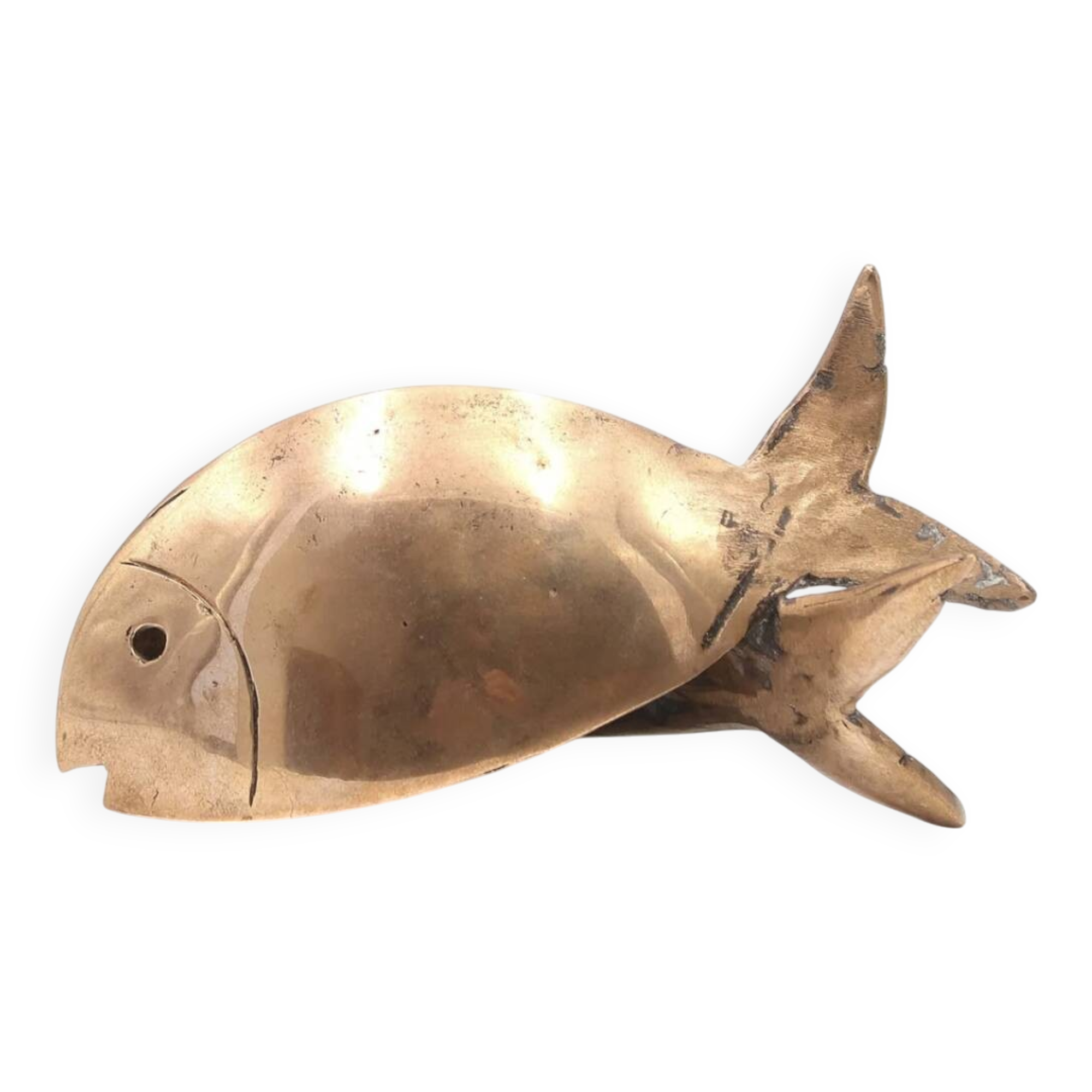Sculpture poisson en bronze, années 70