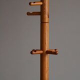 Decorative coat rack in solid pine, mid-century Danish style, 1970s.