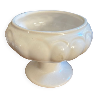 White ceramic bowl on foot