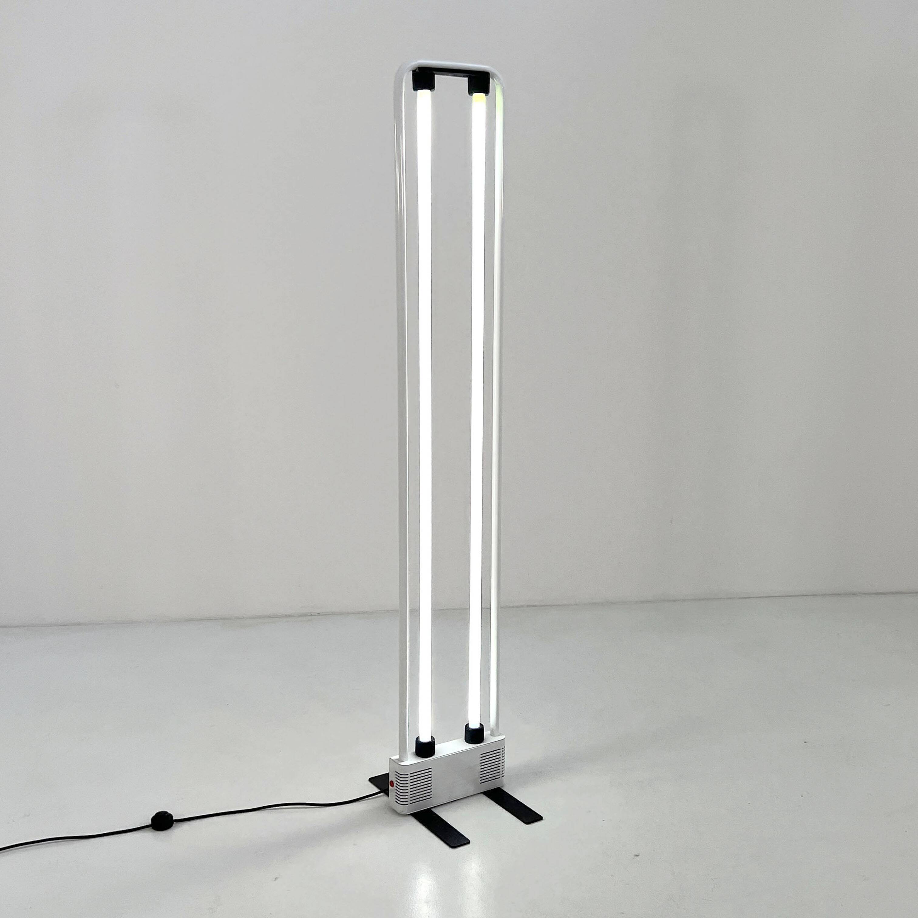White floor lamp by Gian N. Gigante for Zerbetto, 1980