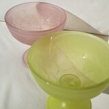 Set de 2 coupelles à dessert vintage en verre opalin dépoli opalin par luminarc
