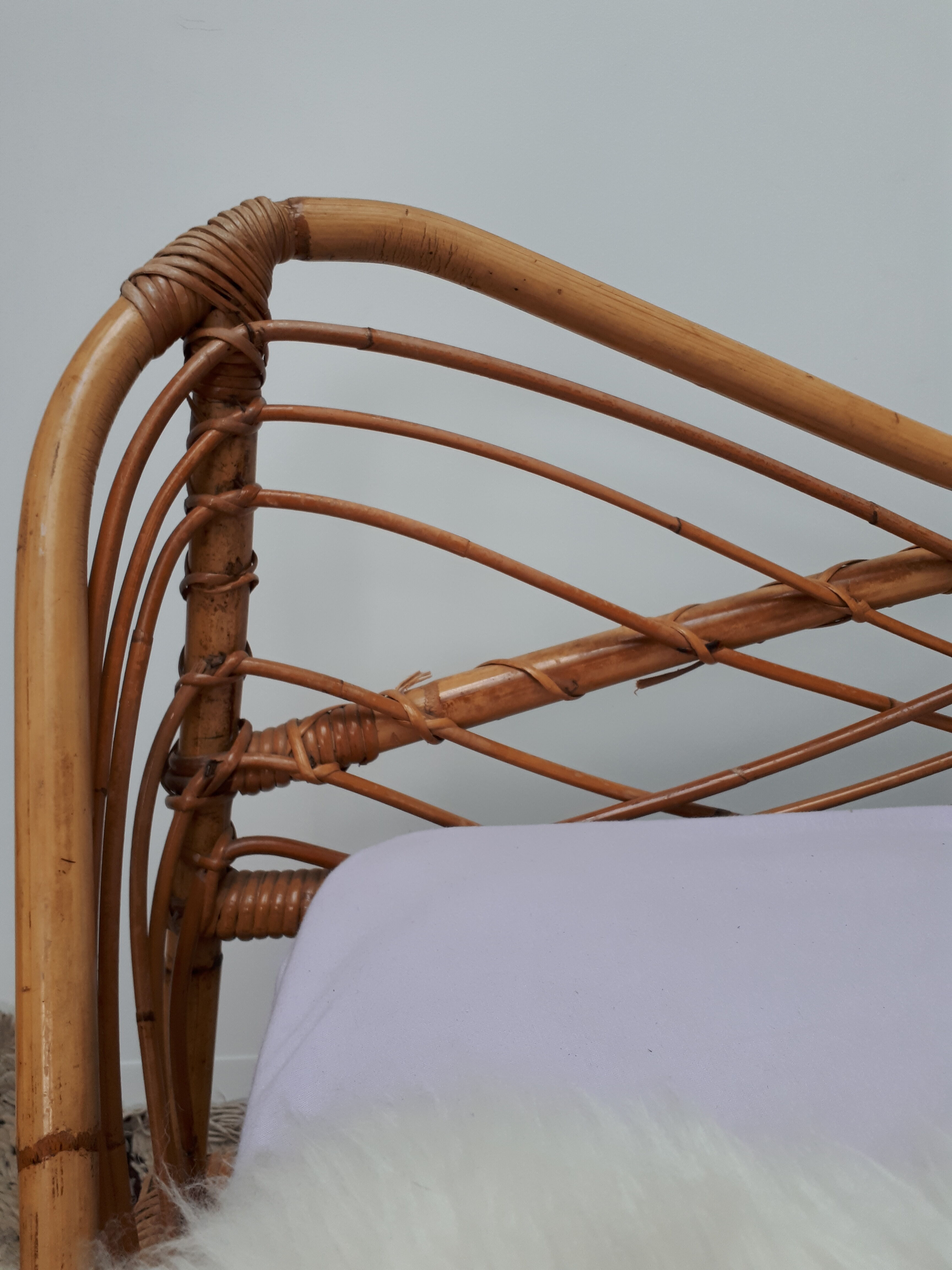 Rattan bed from the 1960s