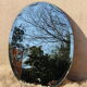 Oval beveled mirror without frame