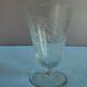 Lot of 4 chiseled glasses flared shape leaf patterns