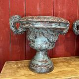 Pair of cast iron planters