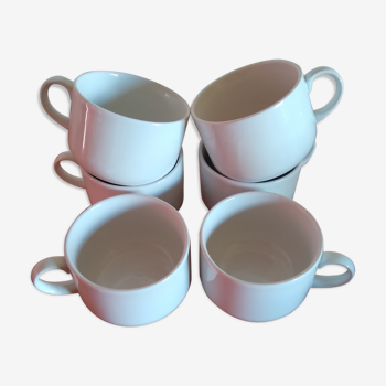 Set de 6 tasses a chocolat blanches