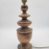 Vintage turned wooden lamp base