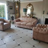 Salon trois pièces chesterfield