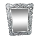 Antique mirror in painted/patinated and waxed carved wood 60x80cm