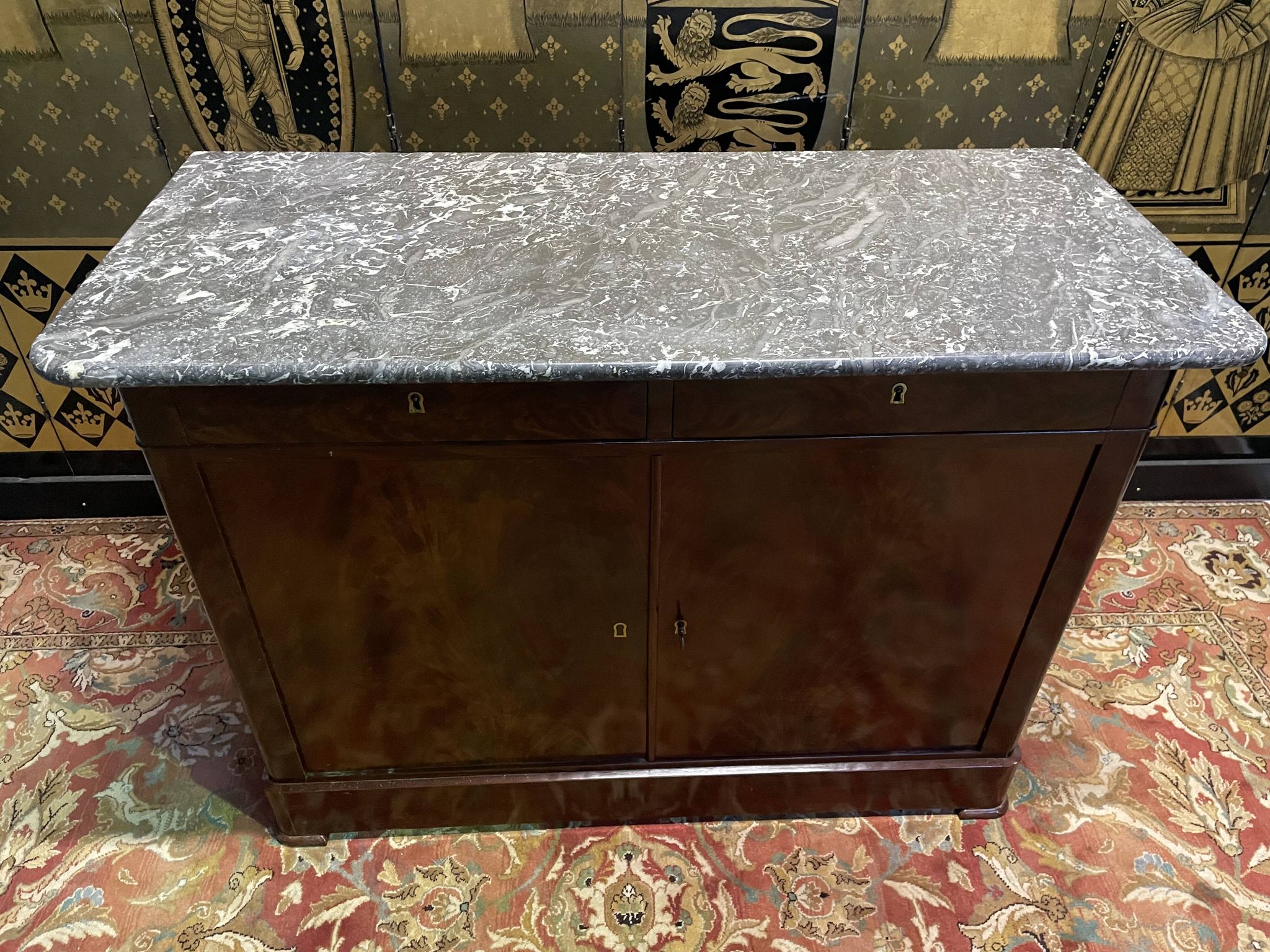 Louis Philippe period low sideboard in mahogany