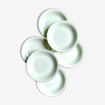 Set of 6 Salins hollow plates in porcelain