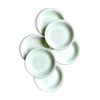 Set of 6 Salins hollow plates in porcelain