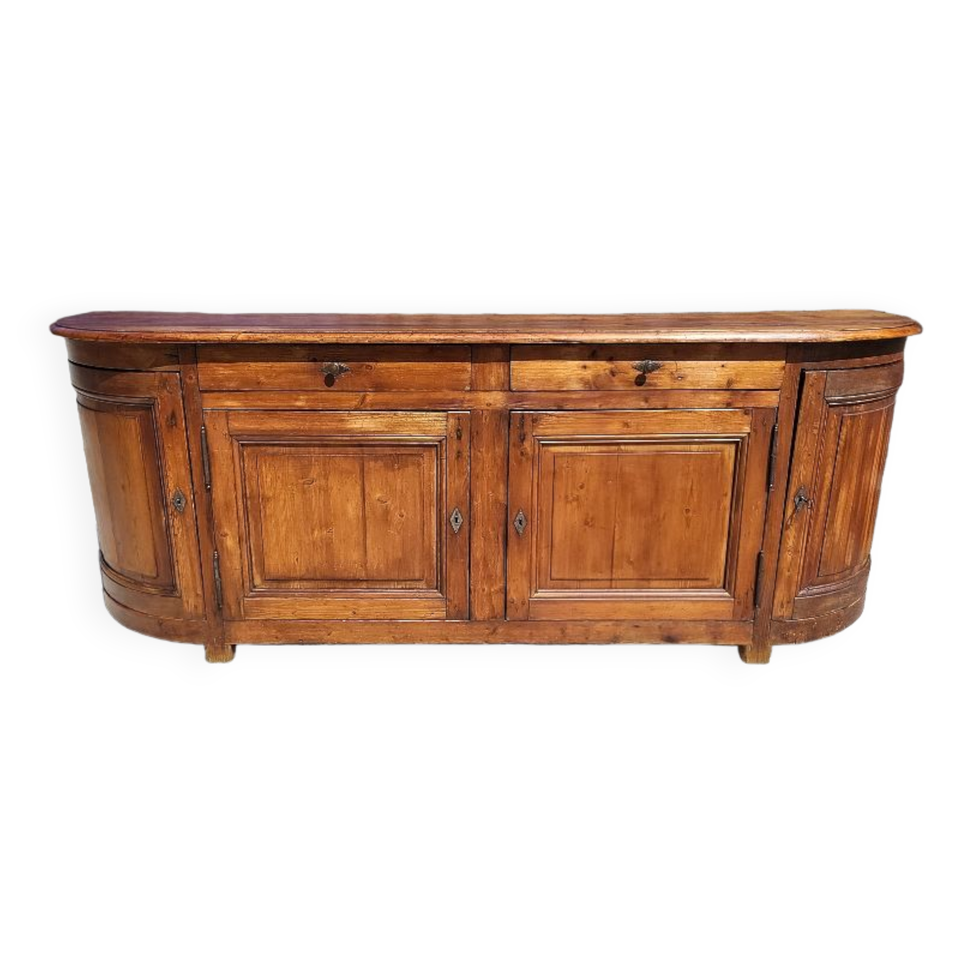 Row 4 doors 2 drawers in pitchpin xix th siecle