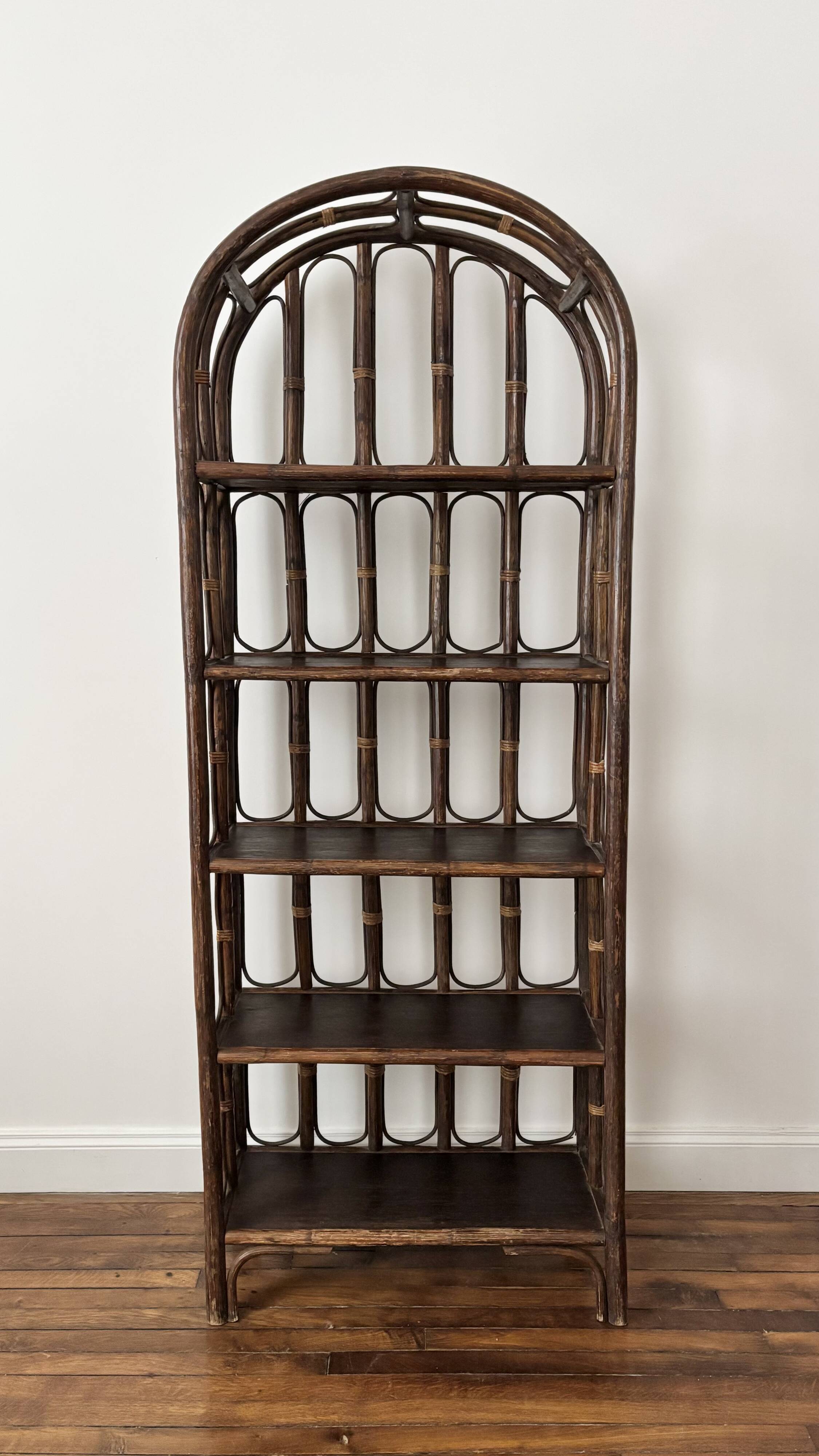 Vintage rattan shelf
