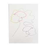Rainbow faces, illustration