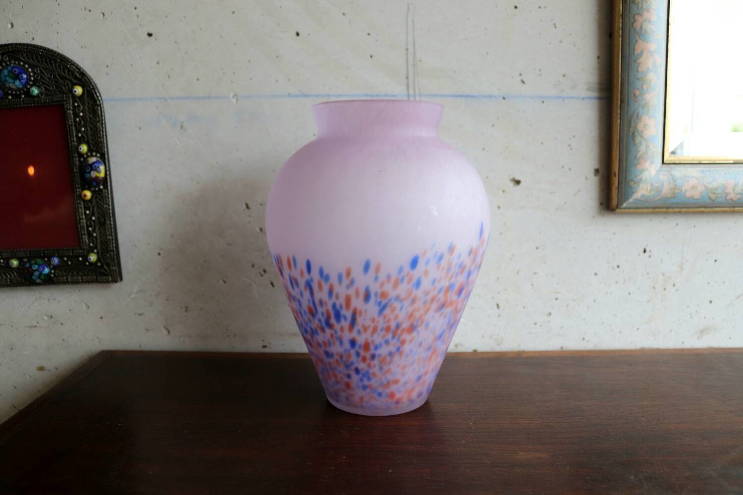 Parma vase in speckled glass paste