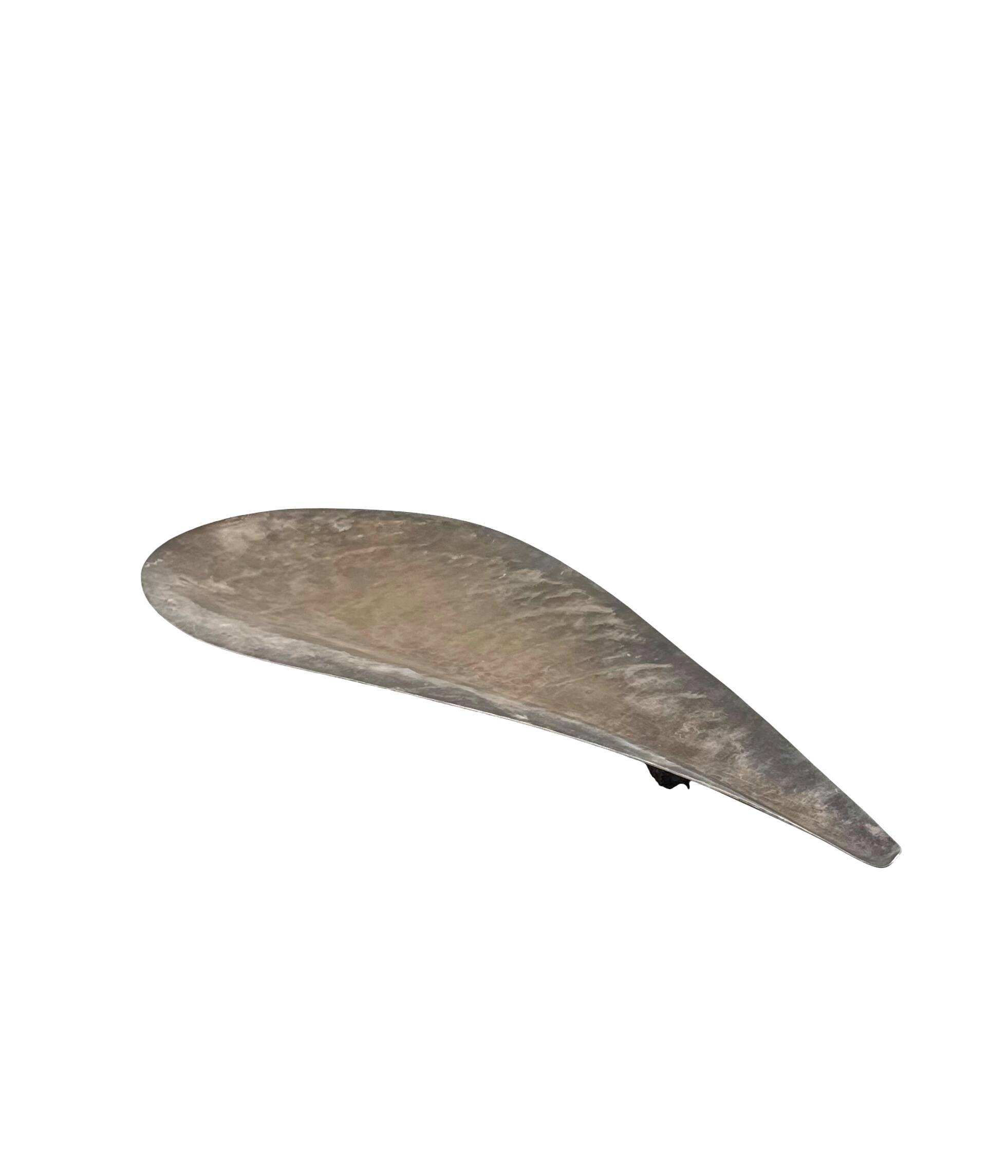Silver-plated shell shaped great bowl,  Renato Raddi, Italy 1970s