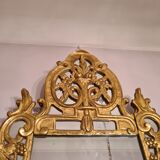 Gilded wooden mirror with parecloses, Louis XV period, circa 1750, 58x120cm