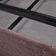 Black metal and rattan bed frame