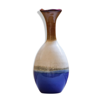 Vase en céramique tricolore rétro