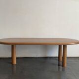 Grande table à manger en chêne massif. Années 1970