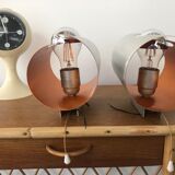 Pair of vintage sconces design space age