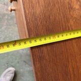 Vintage 1950s desk in light wood – compass base